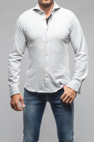 Giannetto Portofino Serenity Cotton Cashmere Jersey In Grey | Mens - Shirts - Dress
