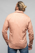 Giannetto Portofino Stanovoy Solid Brushed Cotton Shirt In Orange Mens - Shirts - Dress