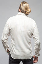 Giannetto Portofino Starlight Soft Cotton Shirt In Beige White Check Mens - Shirts - Dress