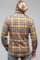 Giannetto Portofino Sunbeam Cotton Check Shirt In Orange Blue Mens - Shirts - Dress