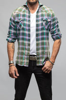 Thorens Western Snap Shirt In Purple - AXEL'S