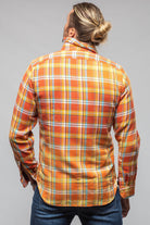 Giannetto Portofino Thorens Western Snap Shirt In Orange Mens - Shirts - Dress