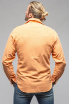 Giannetto Portofino Tranquil Washed Cotton Flannel In Orange | Mens - Shirts - Dress