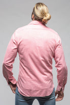 Giannetto Portofino Tranquil Washed Cotton Flannel In Pink Mens - Shirts - Dress