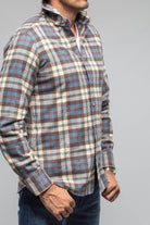 Giannetto Portofino Whisper Snap Shirt In Blue White Orange | Mens - Shirts - Dress
