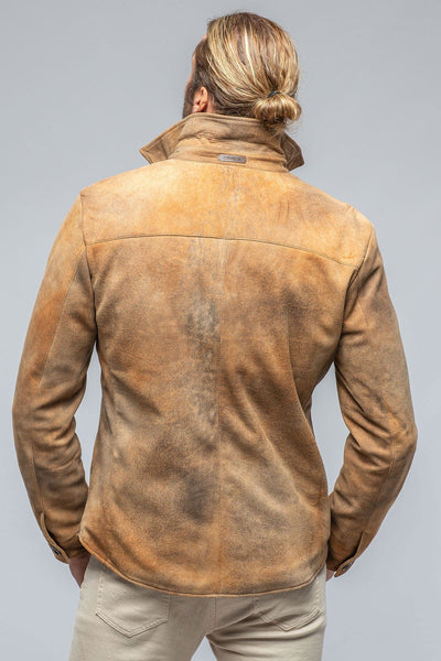 Aldrich Distressed Suede Shirt In Palomino - AXEL'S