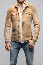 Gimo's Aldrich Distressed Suede Jacket In Palomino Mens - Outerwear - Leather