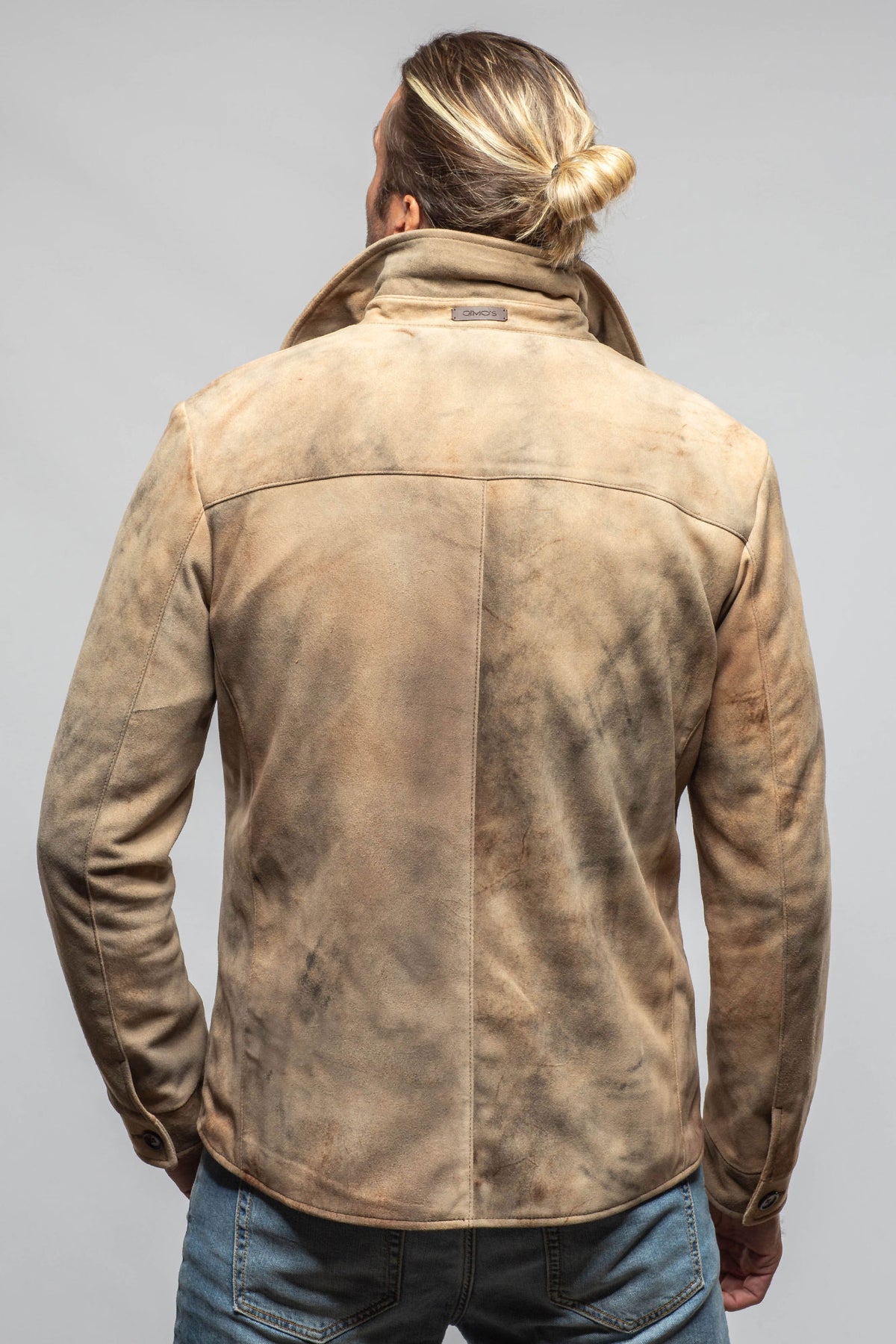 Aldrich Distressed Suede Jacket In Palomino - AXEL'S
