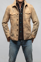 Aldrich Distressed Suede Jacket In Palomino - AXEL'S