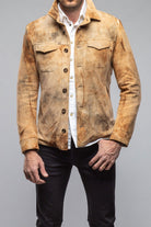 Aldrich Distressed Suede Jacket In Palomino - AXEL'S