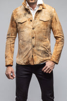 Gimo's Aldrich Distressed Suede Jacket In Palomino Mens - Outerwear - Leather