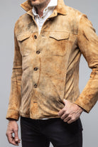 Gimo's Aldrich Distressed Suede Jacket In Palomino Mens - Outerwear - Leather