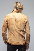 Aldrich Distressed Suede Jacket In Palomino - AXEL'S