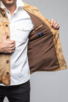 Aldrich Distressed Suede Jacket In Palomino - AXEL'S