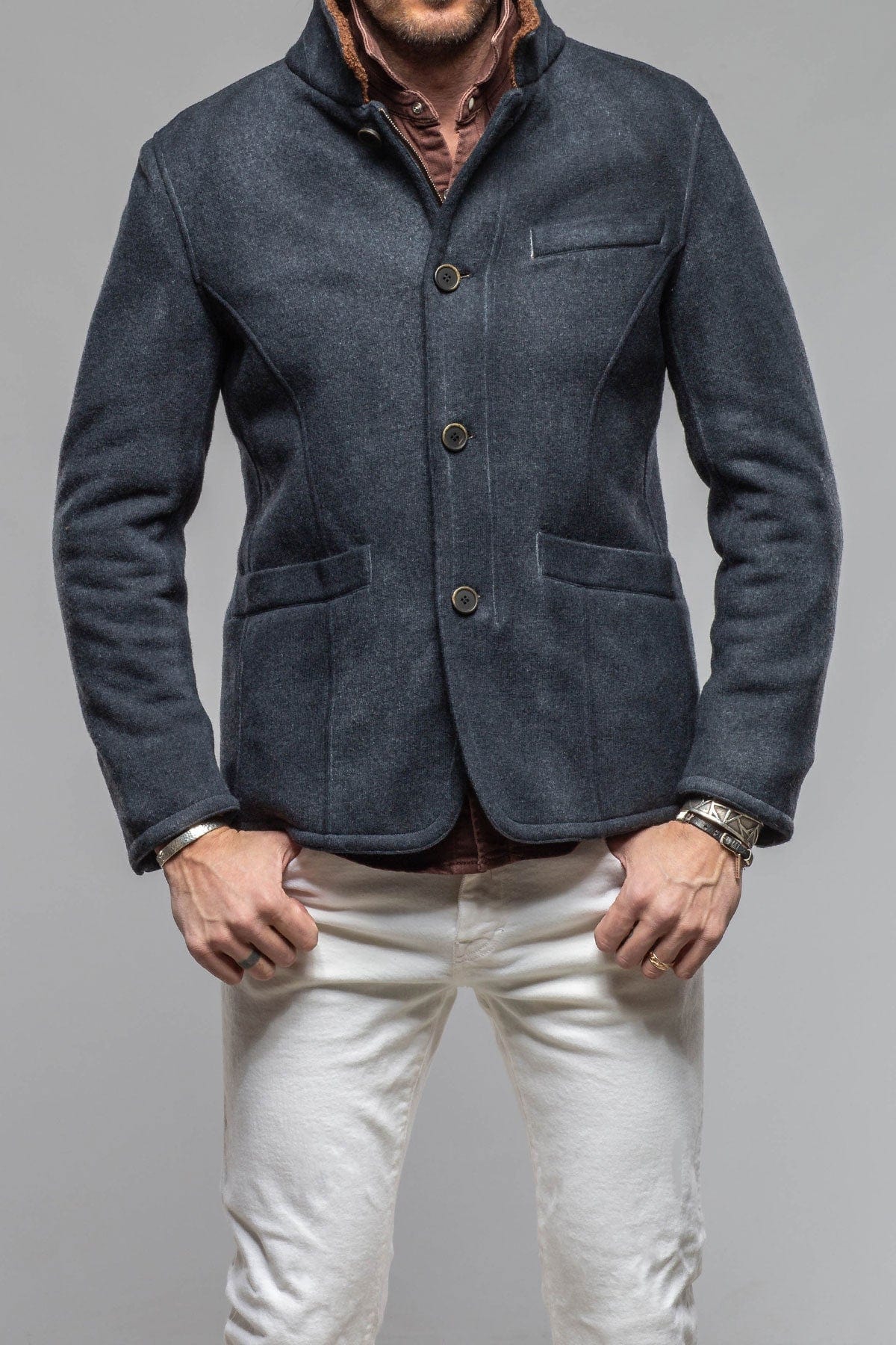 Bale Sherpa Jacket In Navy - AXEL'S