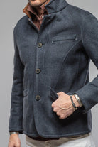 Gimo's Bale Sherpa Jacket In Navy Warehouse - Mens - Outerwear - Cloth