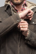 Gimo's Callum Suede Shirt with Removable Hood Mens - Outerwear - Leather