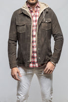 Gimo's Callum Suede Shirt with Removable Hood Mens - Outerwear - Leather