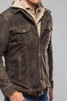 Callum Suede Shirt with Removable Hood - AXEL'S
