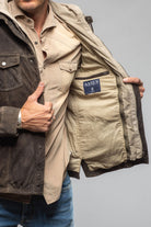 Callum Suede Shirt with Removable Hood - AXEL'S