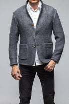 Gimo's Cardigan Shirt Jacket In Navy Warehouse - Mens - Outerwear - Cloth