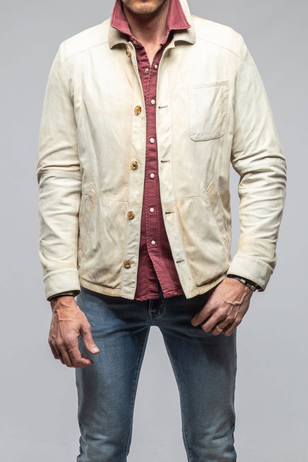 Elk Horn Suede Shirt In Palomino - AXEL'S