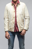 Gimo's Elk Horn Suede Shirt in Palomino Mens - Outerwear - Leather