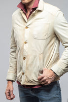 Gimo's Elk Horn Suede Shirt in Palomino Mens - Outerwear - Leather