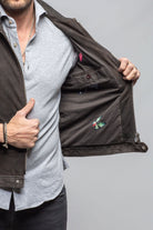 Gimo's Harley Suede Moto Jacket In Chocolate Mens - Outerwear - Leather