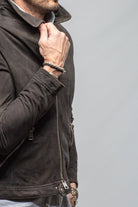 Gimo's Harley Suede Moto Jacket In Chocolate Mens - Outerwear - Leather