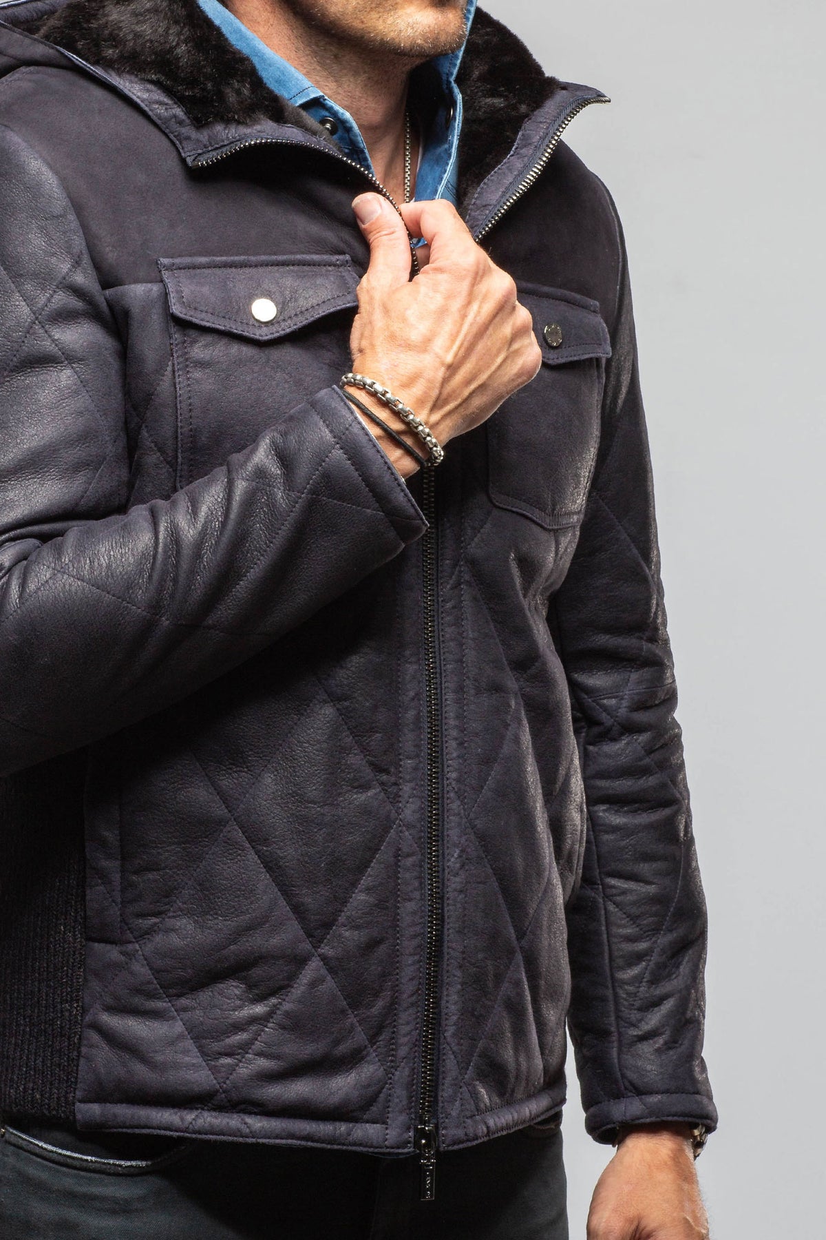 Gimo's Ithica Quilted Shearling Hybrid Mens - Outerwear - Shearling