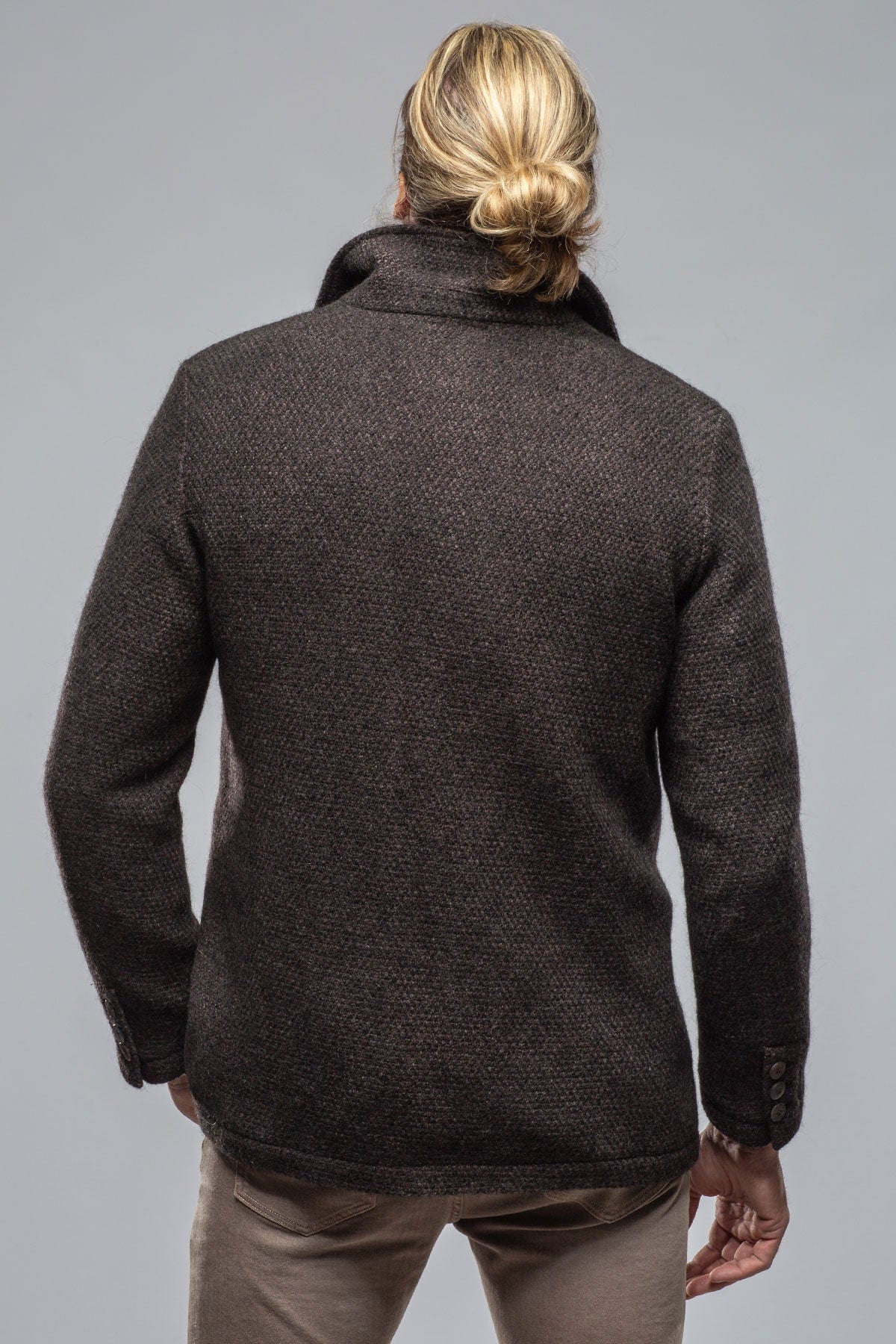 Gimo's Juneau 3/4 Knit Coat In Charcoal Brown | Axel's of Vail