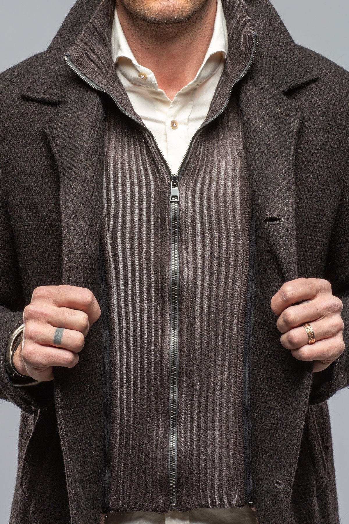 ジャケット MARGARIN HAIRY WOOL JACKET 4BMM143 Vintage Max Mara Studio Alpaca Virgin Wool Brown Jacket/Coat