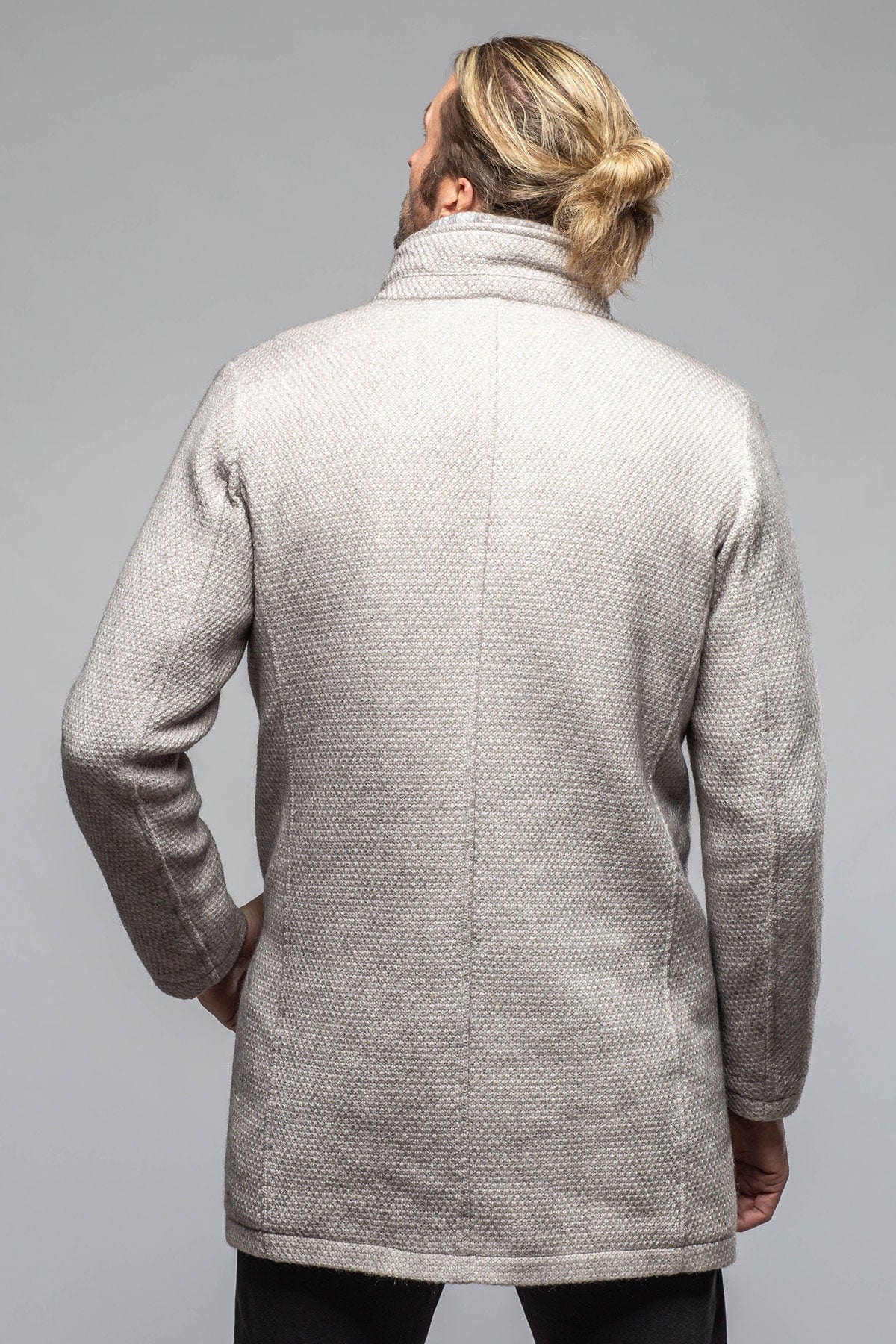 Gimo's Leon Knit Jacket in Ice Mens - Outerwear - Cloth