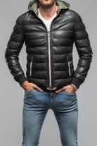 Gimo's Loki Leather Puffer Jacket In Black Mens - Outerwear - Leather