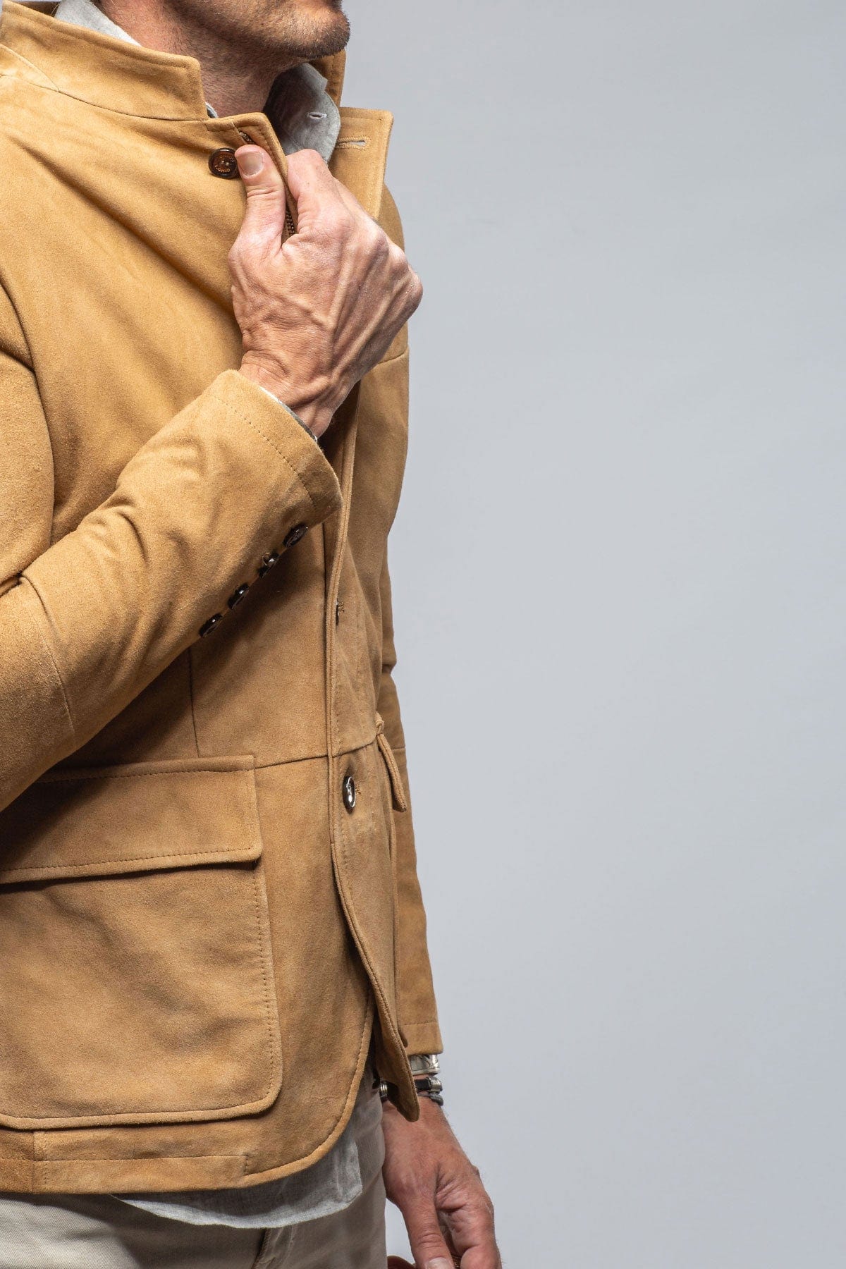 Gimo's Maximus Suede Blazer In Palomino | Mens - Outerwear - Leather