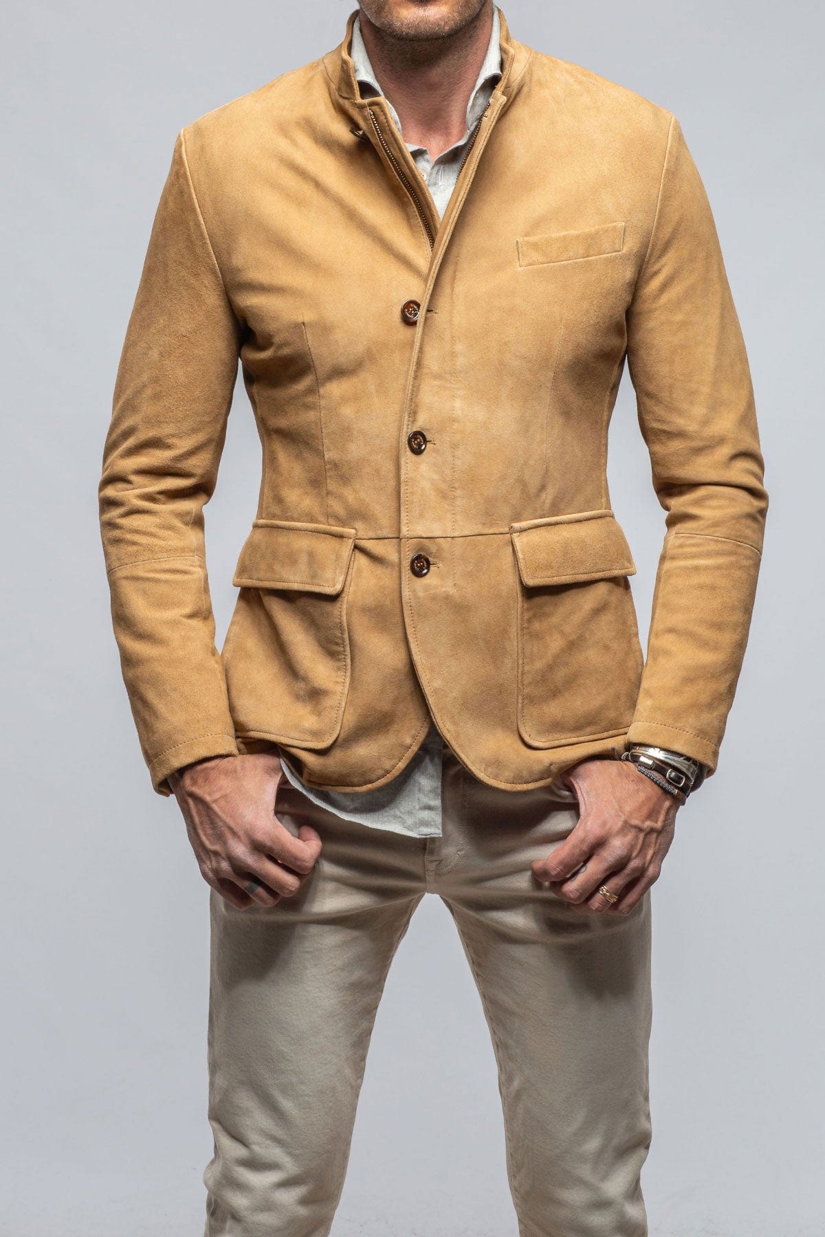 Maximus Suede Blazer In Palomino - AXEL'S