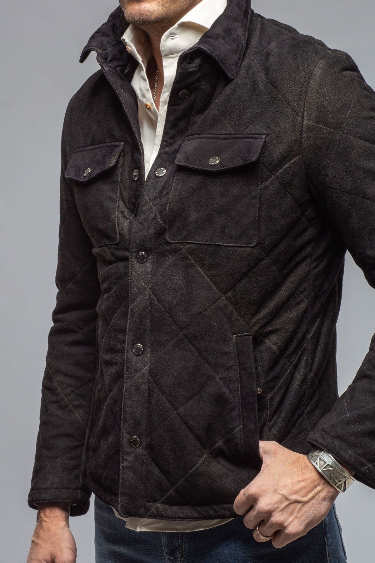 Gimo's Milo Quilted Jacket In Black | Mens - Outerwear - Leather