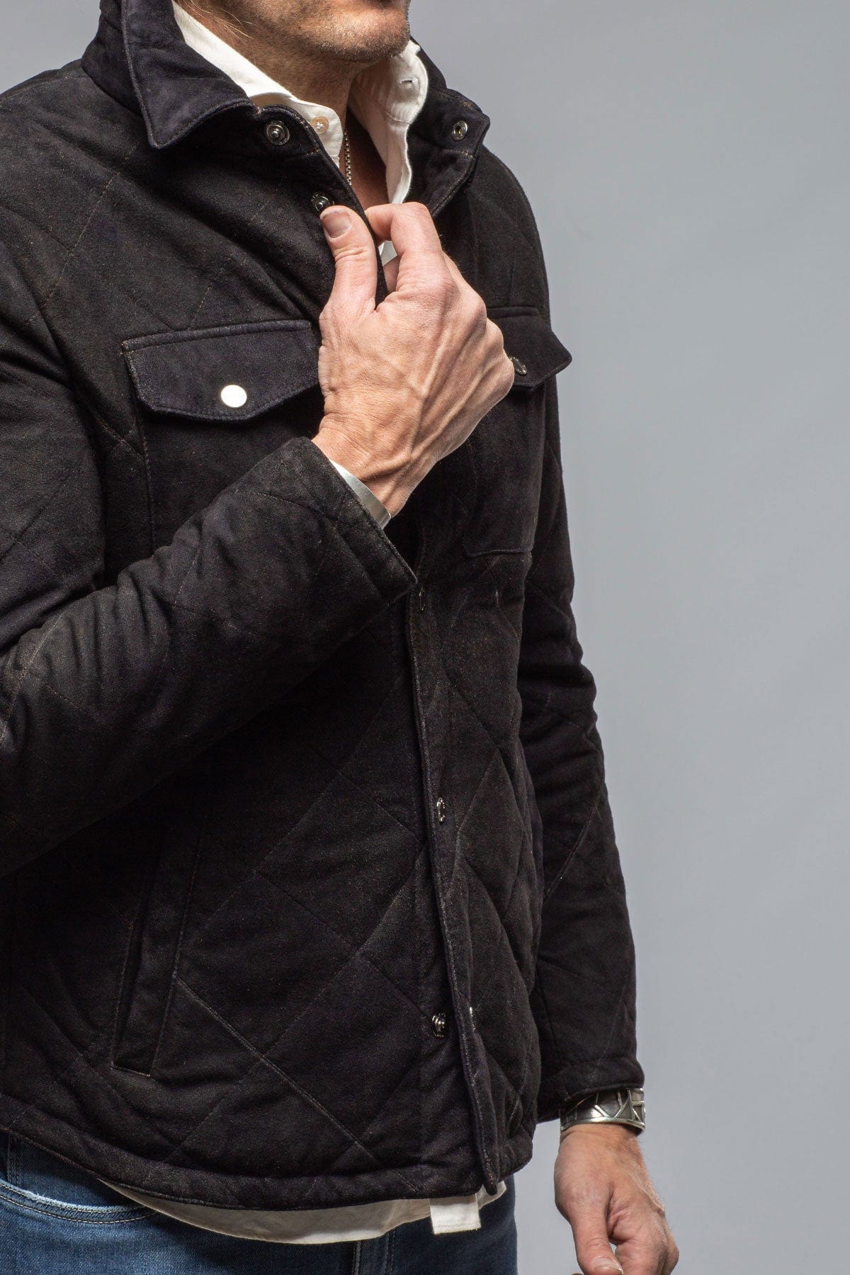 Milo Quilted Jacket In Black - AXEL'S