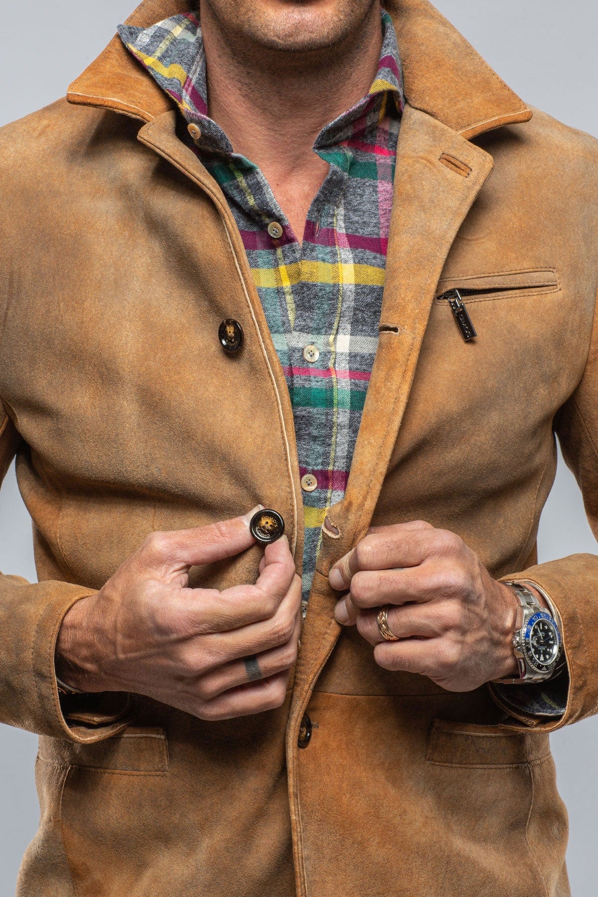 Mulholland Sport Jacket In Distressed Palomino - AXEL'S