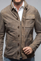 Oakley Suede Shirt Jacket In Mushroom - AXEL'S