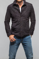 Gimo's Outrider Corded Suede Jacket In Navy Mens - Outerwear - Leather