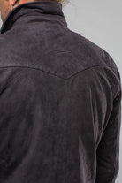Gimo's Outrider Corded Suede Jacket In Navy Mens - Outerwear - Leather