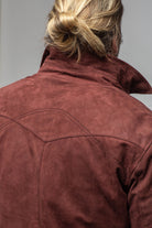 Gimo's Outrider Suede Corduroy Jacket In Burgundy Mens - Outerwear - Leather