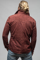 Gimo's Outrider Suede Corduroy Jacket In Burgundy Mens - Outerwear - Leather