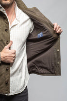 Gimo's Outrider Suede Corduroy Jacket In Green Mens - Outerwear - Leather