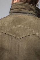 Gimo's Outrider Suede Corduroy Jacket In Green Mens - Outerwear - Leather