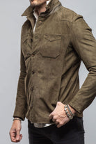 Gimo's Outrider Suede Corduroy Jacket In Green Mens - Outerwear - Leather