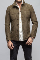 Gimo's Outrider Suede Corduroy Jacket In Green Mens - Outerwear - Leather