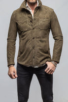 Gimo's Outrider Suede Corduroy Jacket In Green Mens - Outerwear - Leather